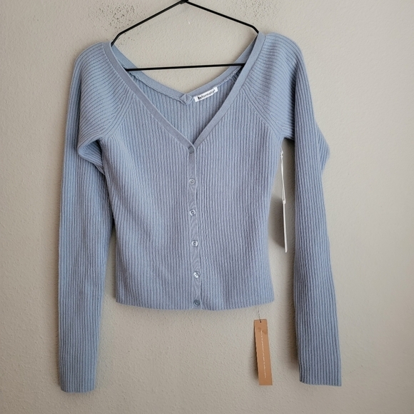 Reformation Faro Sweater in Parisian Blue size S NWT - Picture 5 of 10